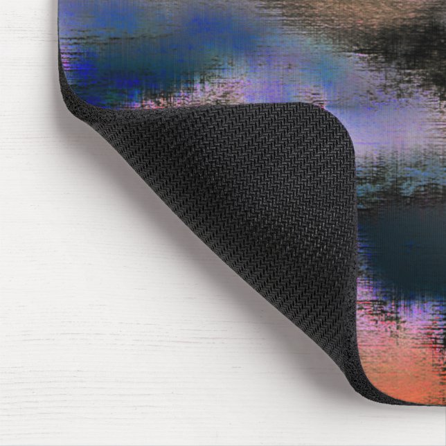 Tapis De Souris Couleur orange nuages foncés texture déversoir off (Coin)