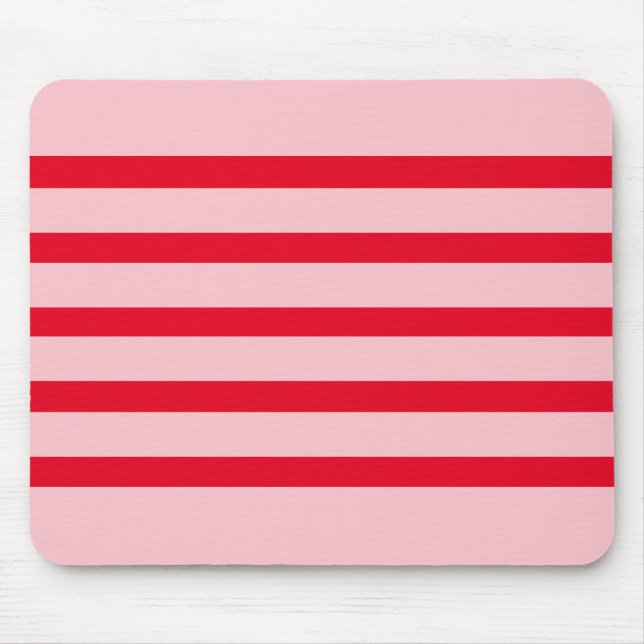 Tapis De Souris Couleur rouge et rose (Devant)