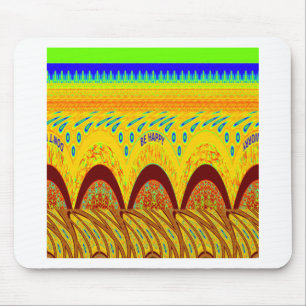 Tapis De Souris Couleur traditionnelle verte d'or