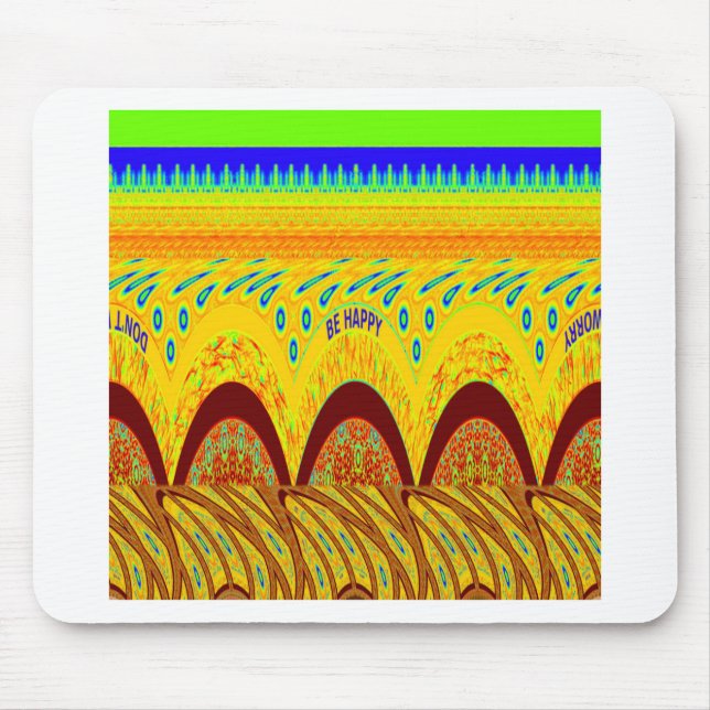 Tapis De Souris Couleur traditionnelle verte d'or (Devant)