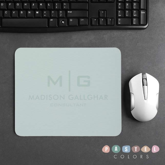 Tapis De Souris Couleur verte Moss Soft Pastel Sage (Solid Soft Light Pastel Sage Moss Green Color Mouse Pad
)