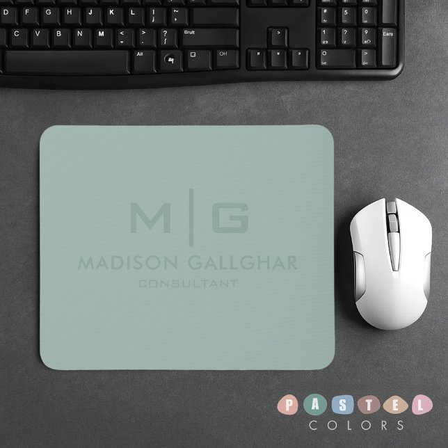 Tapis De Souris Couleur verte Moss Soft Pastel Sage (Solid Soft Light Pastel Sage Moss Green Color Mouse Pad
)