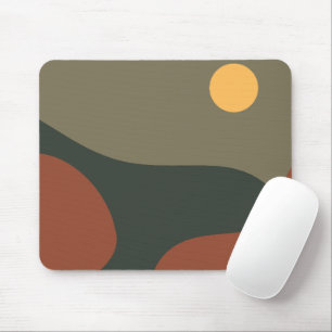 Tapis De Souris Couleurs classiques modernes Abstrait pleine lune 