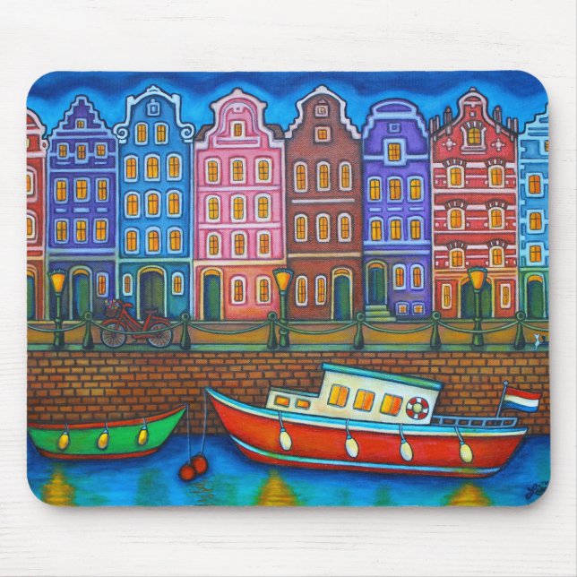 Tapis De Souris Couleurs de la souris Amsterdam Pad par Lisa Loren (Devant)