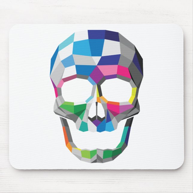 Tapis De Souris Couleurs de Mousepad de crâne (Devant)
