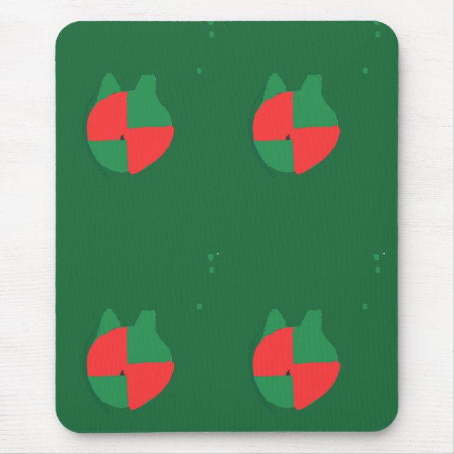 Tapis De Souris Couleurs de Noël (Devant)