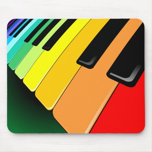 Tapis De Souris Couleurs de partie de musique de clavier (Devant)