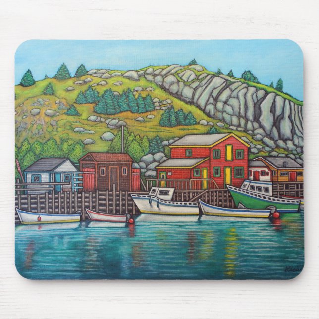 Tapis De Souris Couleurs de Quidi Vidi, Terre-Neuve (Devant)