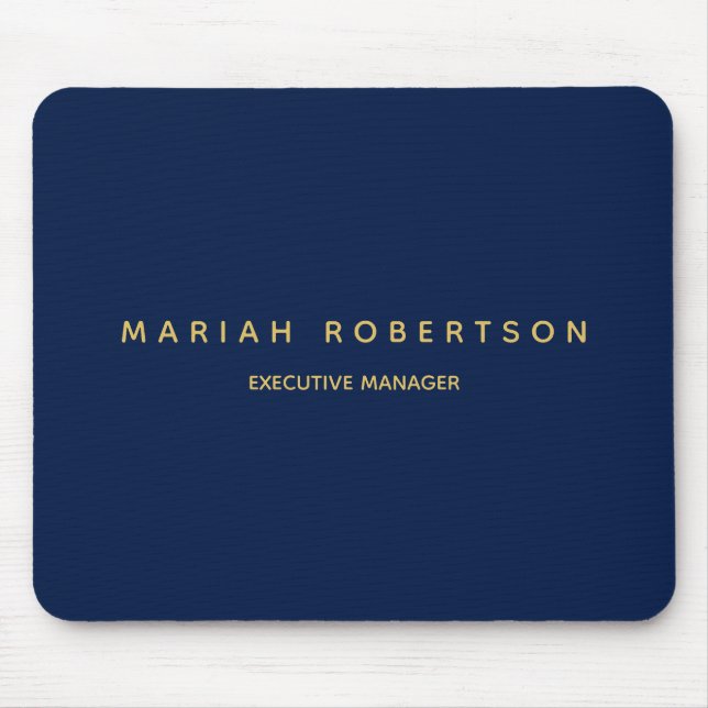 Tapis De Souris Couleurs d'or bleu professionnel tendance moderne  (Devant)