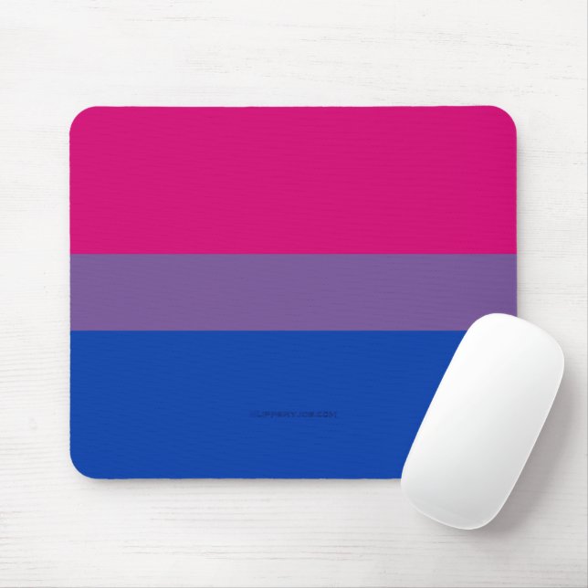 Tapis De Souris Couleurs du drapeau de fierté bisexuel de Slippery (Avec souris)