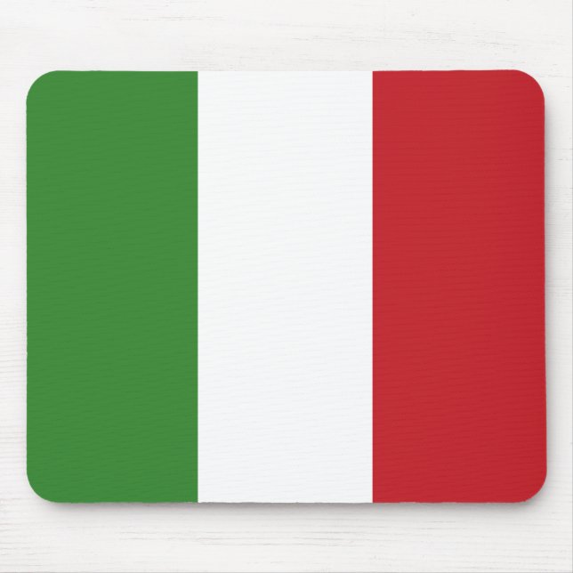 Tapis De Souris Couleurs du drapeau italien Italie Vert Blanc Roug (Devant)