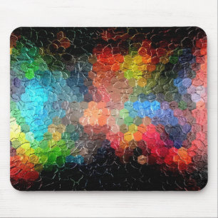 Tapis De Souris Couleurs dynamiques abstraites de la peinture  