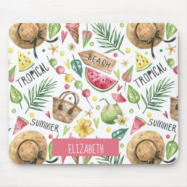 Tapis De Souris Couleurs Filles Relaxation Plage (Devant)