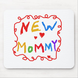 Tapis De Souris Couleurs primaires Texte Nouveaux T-shirts maman