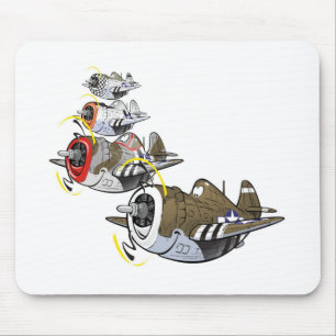 Tapis De Souris Coup de foudre P-47 dans la formation