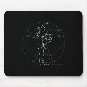Tapis De Souris Coup de pied circulaire Kickboxing Kung Fu Mma Tae