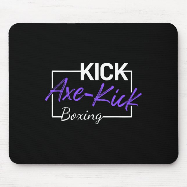 Tapis De Souris Coup de pied de hache de kickboxing (Devant)
