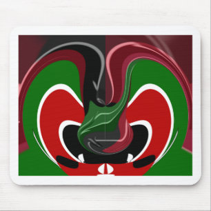 Tapis De Souris Coupe de café Kenya Drapeau Hakuna Matata