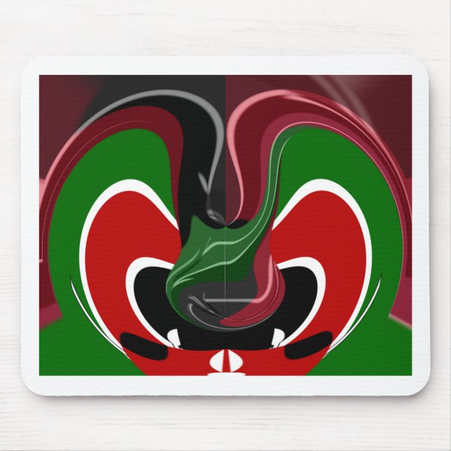 Tapis De Souris Coupe de café Kenya Drapeau Hakuna Matata (Devant)