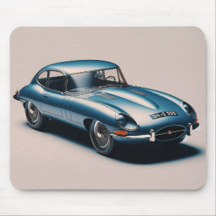Tapis De Souris Coupe Jaguar de type E (bleu)