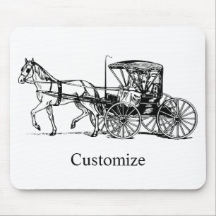 Tapis De Souris Couple Amish en calèche Thunder_Cove