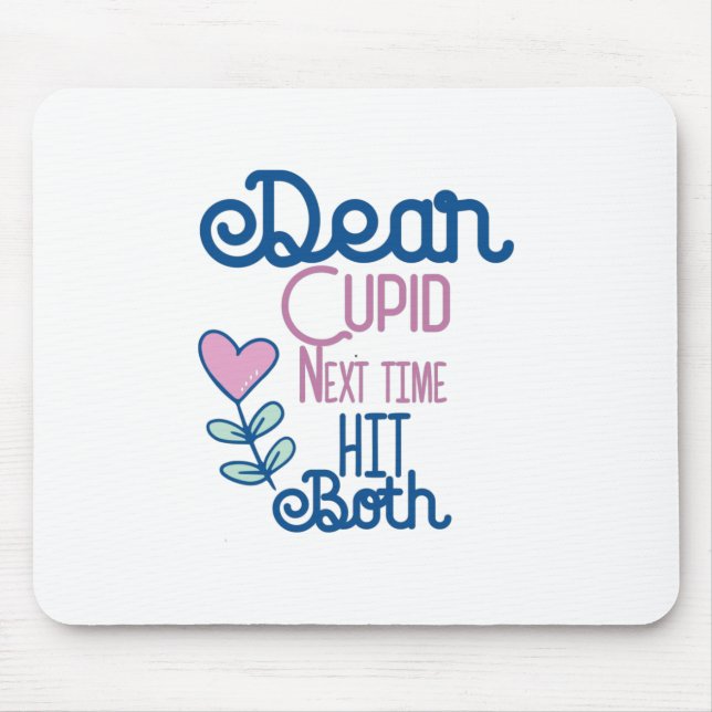 Tapis De Souris Couple Cadeau La prochaine fois frappe les deux (Devant)