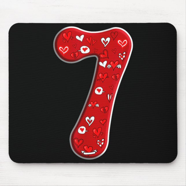 Tapis De Souris Couple Costume Duo 67 Meme Six Seven Number 7 Vale (Devant)