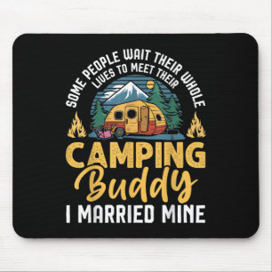 Tapis De Souris Couple de campeurs rigolo amateur de camping