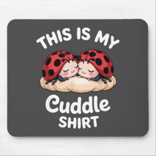 Tapis De Souris Couple de coccinelles mignonnes C'est mon câlin