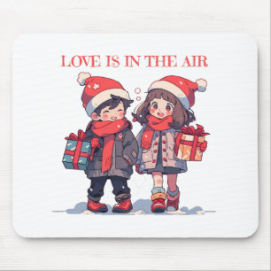 Tapis De Souris Couple de Noël - L'amour est dans l'air