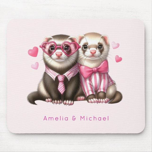 Tapis De Souris Couple mignon en amour (Devant)