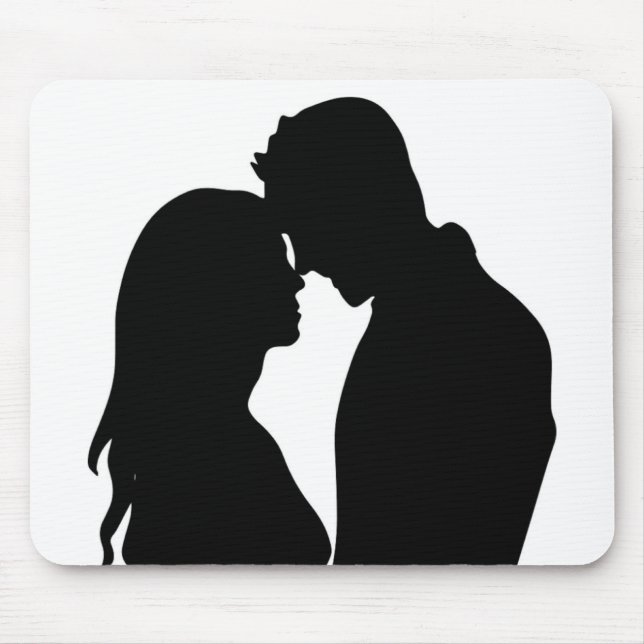 TAPIS DE SOURIS COUPLE ROMANTIQUE SILHOUETTE (Devant)