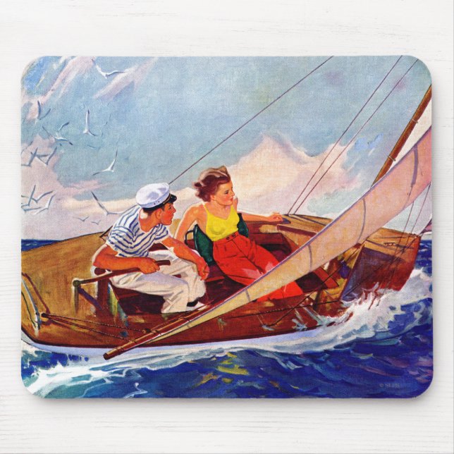 Tapis De Souris Couple Sailing par R.J. Cavaliere (Devant)