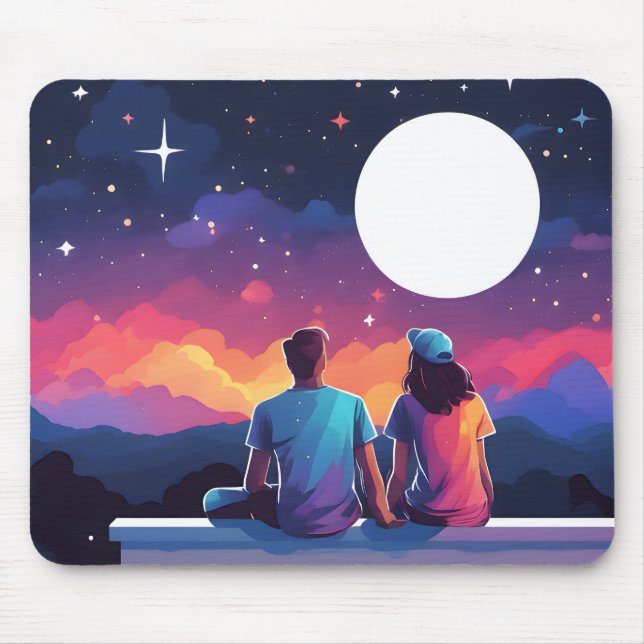 Tapis De Souris Couple stargazing (Devant)