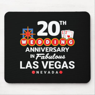 Tapis De Souris Couples 20e anniversaire - Vegas 20e Mariage Anni