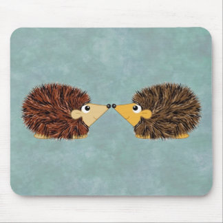 Tapis De Souris Couples câlins de hérisson