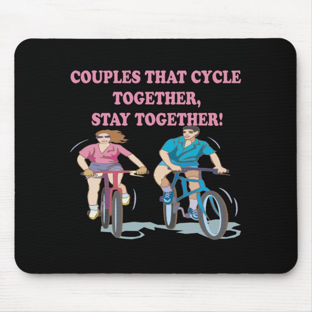 Tapis De Souris Couples qui font un cycle ensemble (Devant)