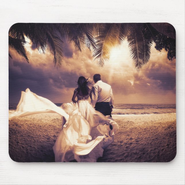 Tapis De Souris Couples romantiques de mariage (Devant)