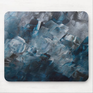 Tapis De Souris Coups de pinceau abstraits sombres dans des tons b