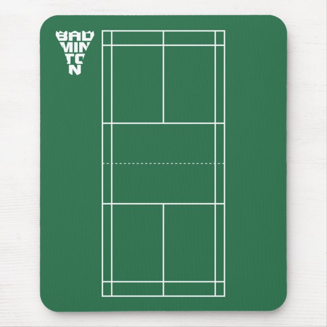 Tapis De Souris Cour de badminton Mousepad (Devant)