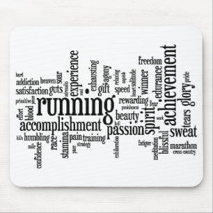 Tapis de souris courant de nuage de mot