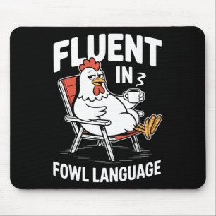 Tapis De Souris Courant en langage aviaire, drôle de jeu de mots s