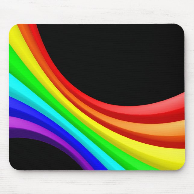 Tapis De Souris Courbe de spectre 3d - Noir (Devant)