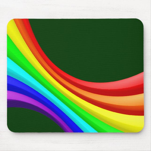 Tapis De Souris Courbe de spectre 3d - Vert foncé 003300 (Devant)