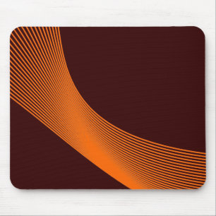 Tapis De Souris Courbes Bézier - Orange sur Dark Brown 330000