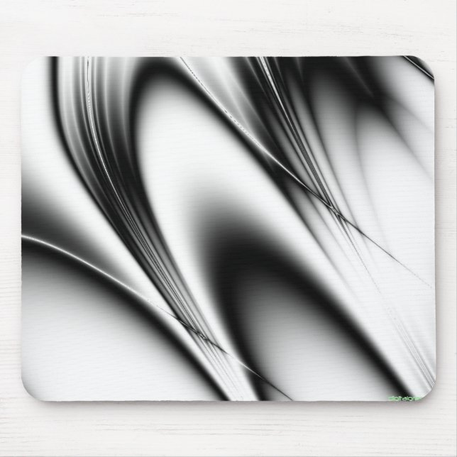 Tapis De Souris courbes bw4 noires et blanches (Devant)
