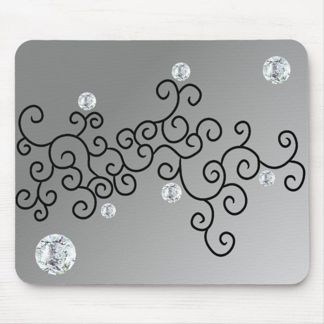TAPIS DE SOURIS COURBES ET DIAMANTS (Devant)