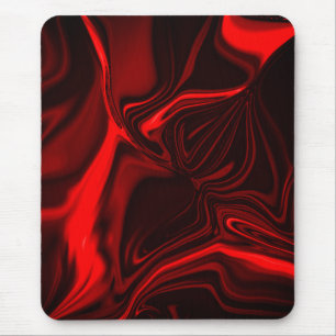 Tapis De Souris Courbes ou ondulations rouges, sur fonds sombres