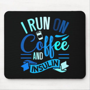 Tapis De Souris Coure Sur Café Et Insuline Sensibilisation Au Diab