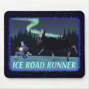 Tapis De Souris Coureur de route sur glace